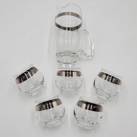 Libbey Silver Band Roly Poly Barware Set - Picture 12 of 16